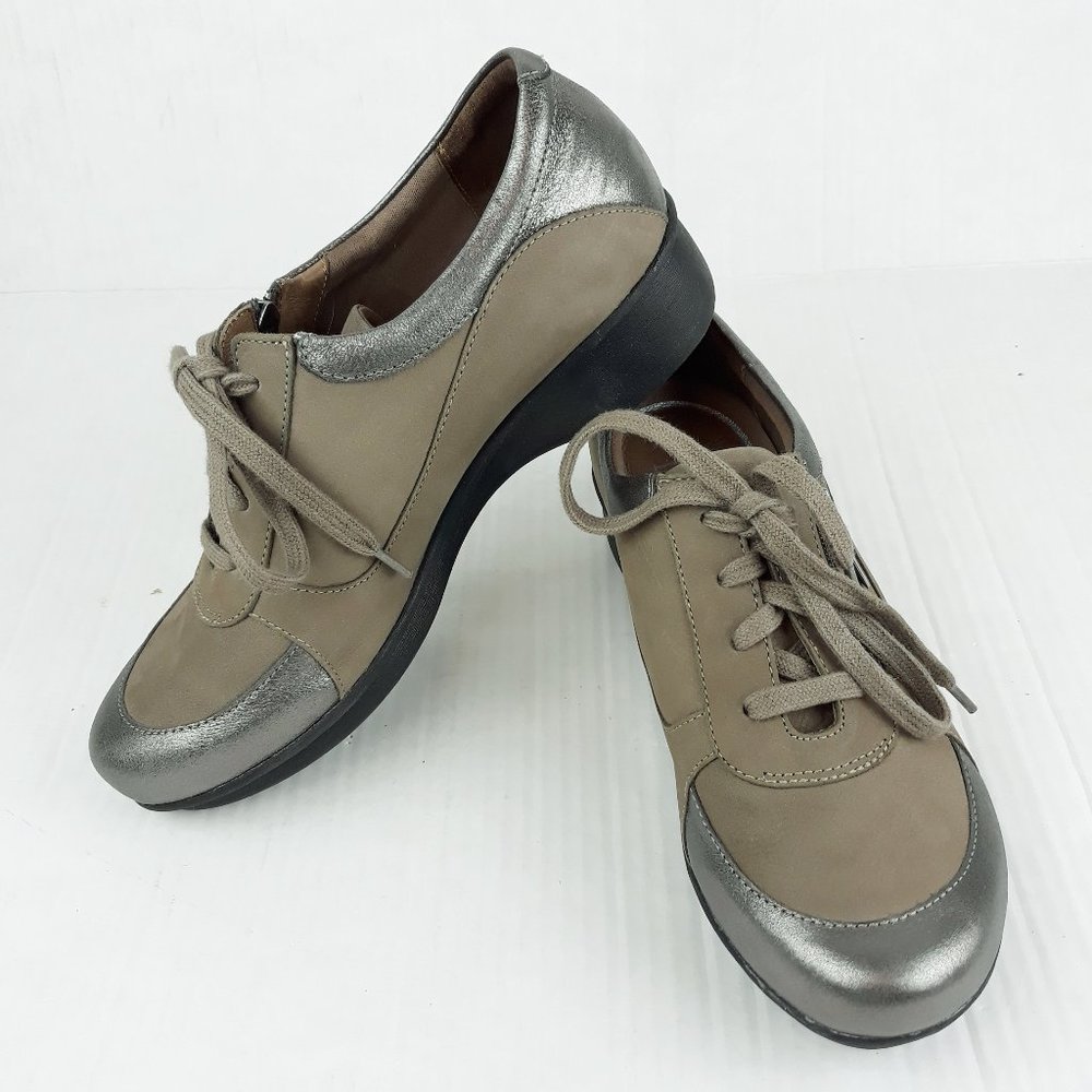 Dansko Suede Lace Up Zip Comfort Sneakers Sz 40